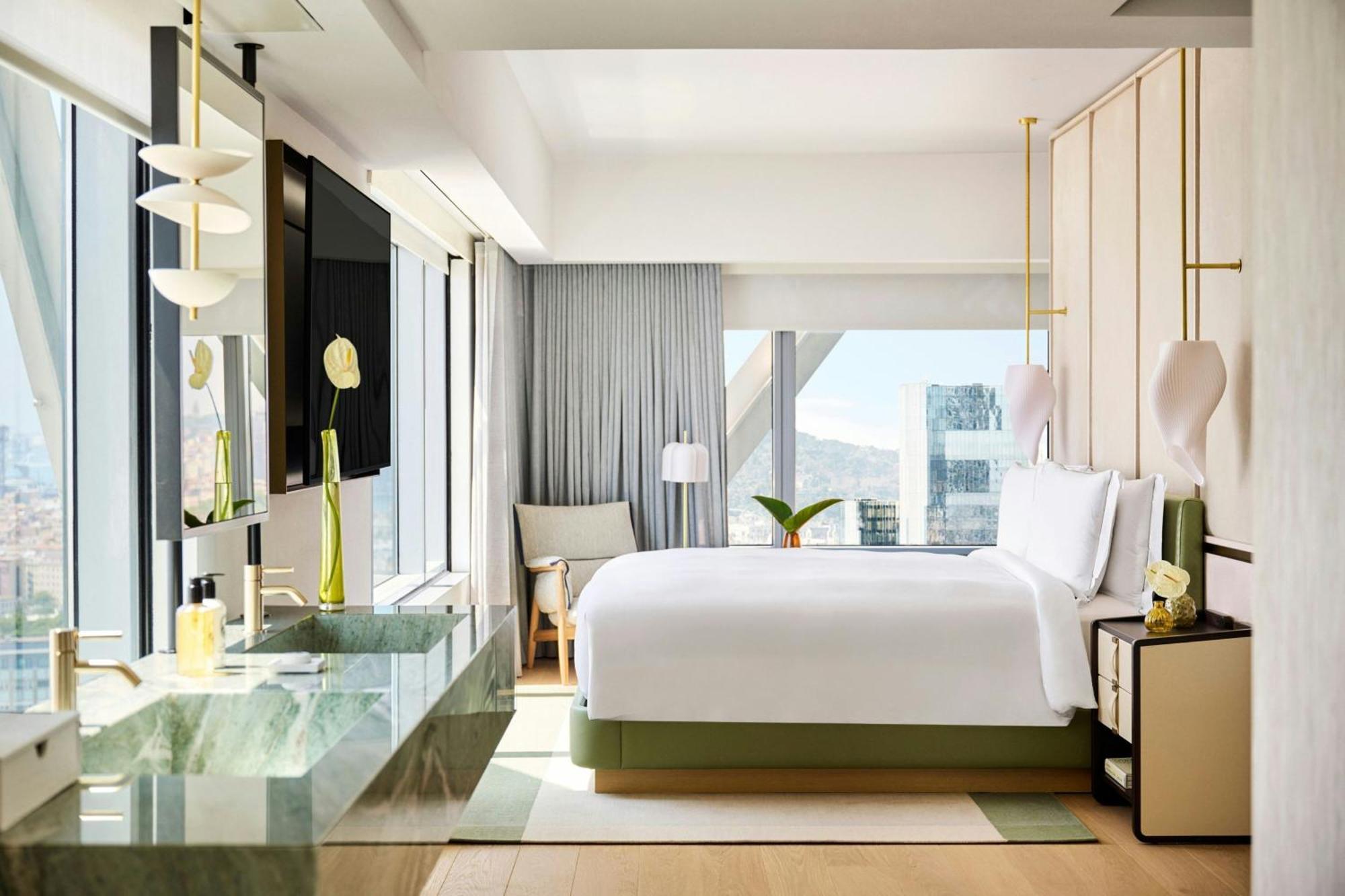 Junior Suite mit 1 Schlafzimmer, Kingsize-Bett und Stadtblick